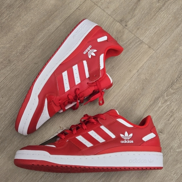 NWT Adidas Originals Men\'s Forum Low Basketball Sneaker Red Cloud White Size 12 main image 8